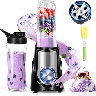 Portable Blender 32000 RPM, with 6 Sharp Blades, 20oz Portable Cup and Lid for Bring, Self-Cleaning, Portable Juicer for Ice Shredding and Smoothie Preparation