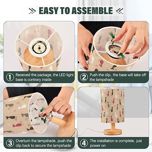 Miniatura 4 de Lámparas de mesa Modernas Lámparas Modernas de Gato Simple Minimalistas Lámparas para Niños Interior