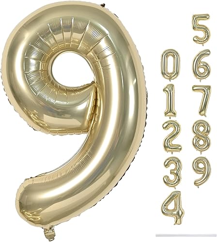 Miniatura 75 de Globos beige de 40 pulgadas con números grandes 3, globos de helio de dígito 3 de color blanco marfil autoinflables para terceras niñas, globos