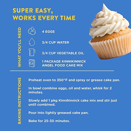 Miniatura 4 de Kinnikinnick - Mezcla de pastel blanco - Mezcla de pastel sin gluten, apta para alérgicos - Caja de 17.6 onzas