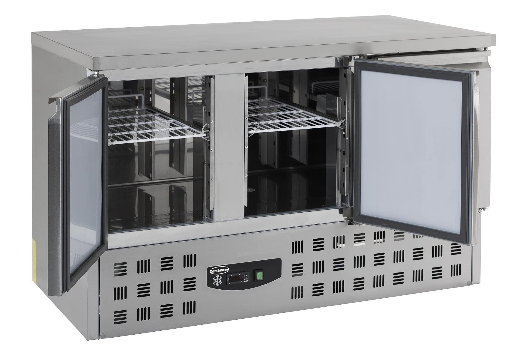 Table réfrigérée positive compacte 400 l - 3 portes - Combisteel - R600aRvs Aisi 2013 PortesPleine