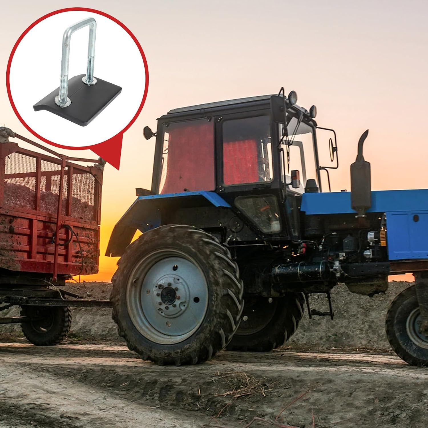 BETOOKY Trailer Hitches Tightener and Tow Anti-Rattle Stabilizer U-Bolt Heavy-Duty Hitch Mount Clamp for Secure Towing and Boat Vibration Reduction