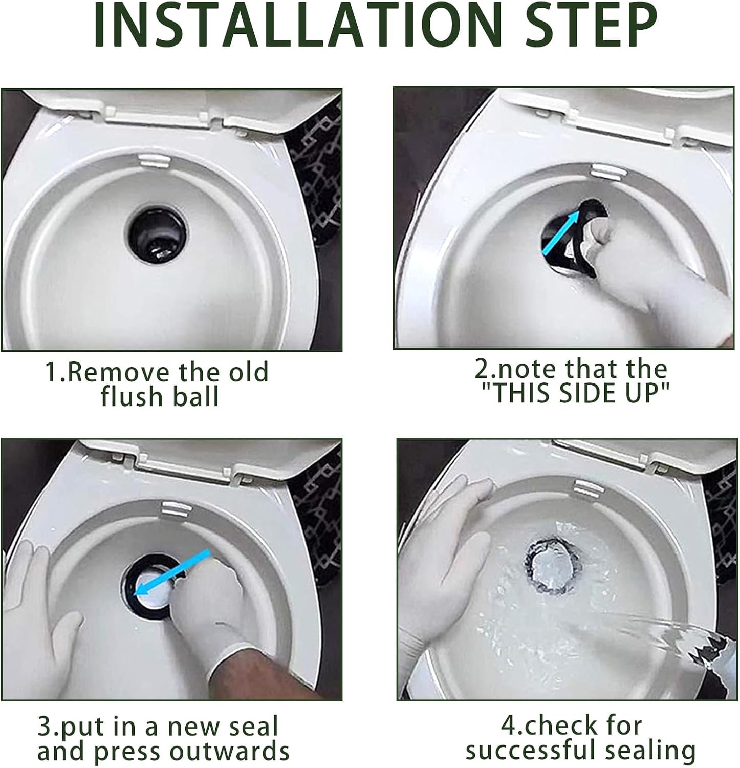 RV Toilet Seal, Flush Ball Seal Gasket Replacement 385311658 for Dometic 300/310/320, High-Grade Rubber, Toilet Seal Parts Solve The Leakage Problem - Replace Part #385311658, 2-Pack