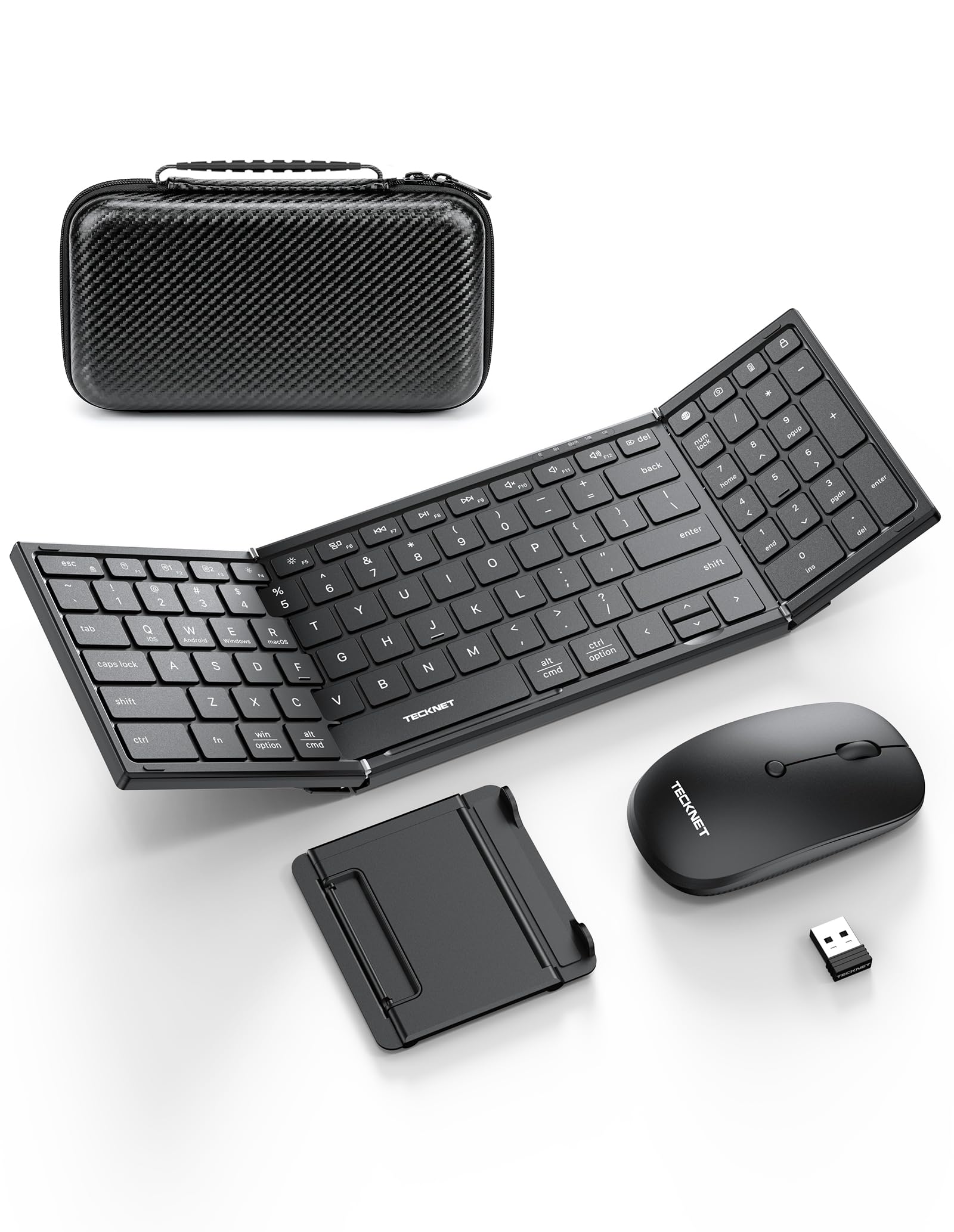 TECKNET Foldable Keyboard and Mouse Combo