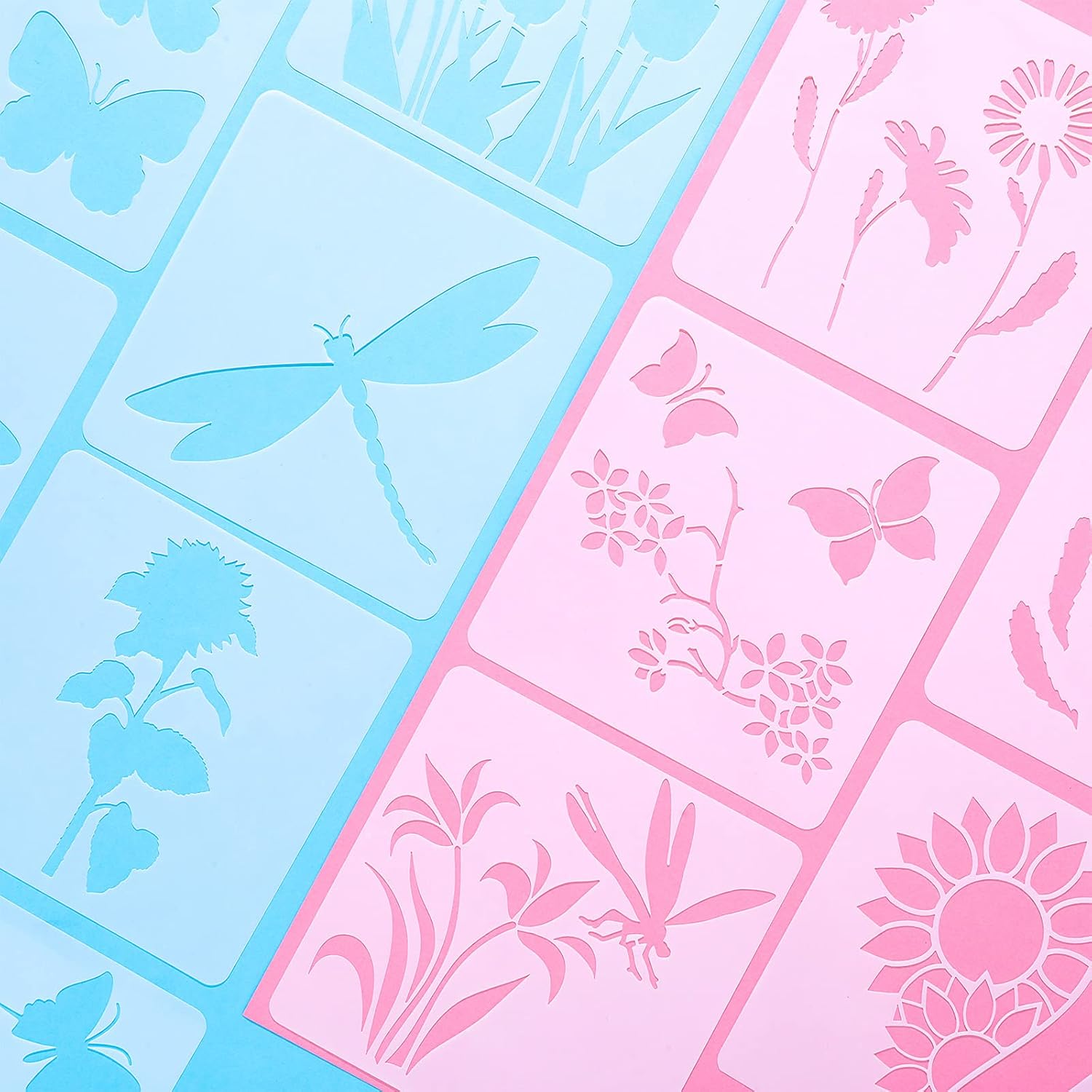 20 Pieces Flower Deer Stencil Template for Painting Reusable Forest Wolf Mountain Snowflake Stencil Spring Winter Template, DIY Christmas Stencils for Painting on Wood Wall Home Decor (Plants Style) : Arts, Crafts & Sewing