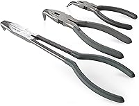 Vista 1 de Juego de 3 alicates de punta de aguja larga en ángulo, juego de 3 alicates de punta doblada de 90/45 grados de 11 pulgadas, 7 pulgadas y 6 pulgadas