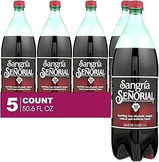 Sangria Senorial 5-Pack of Mexican Soft Drink Plastic Bottle 50.7 fl oz (1.5 lt) Made with 100% Natural Sugar
