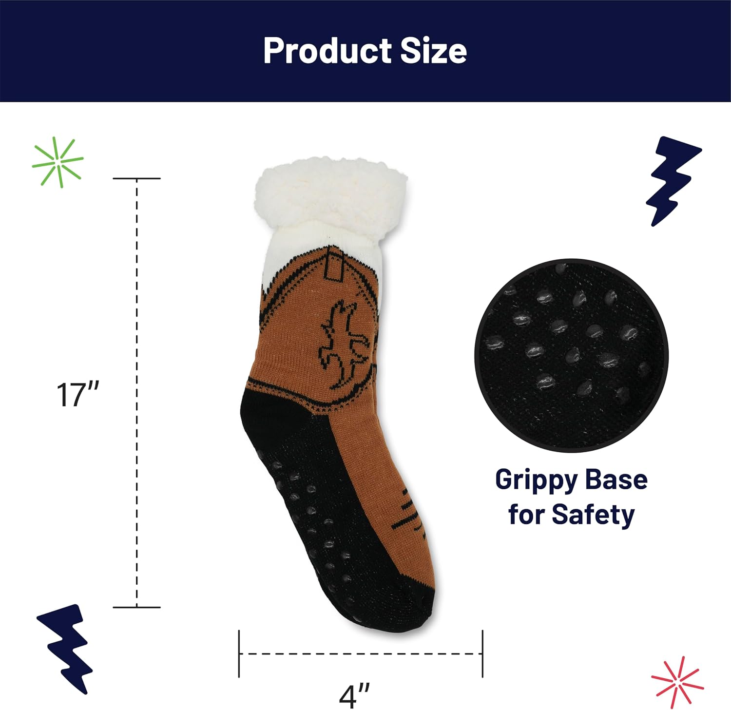 Slipper Socks – Funny Cozy Novelty Socks, Gag Gift for Adults
