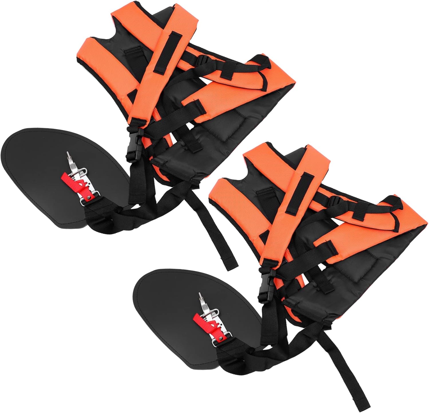 2Pcs Padded Trimmer Harness Belt for Grass Cutter Comfortable Double Shoulder Strap Lawn Mower Accessory Efficient Load Distribution for Garden Use