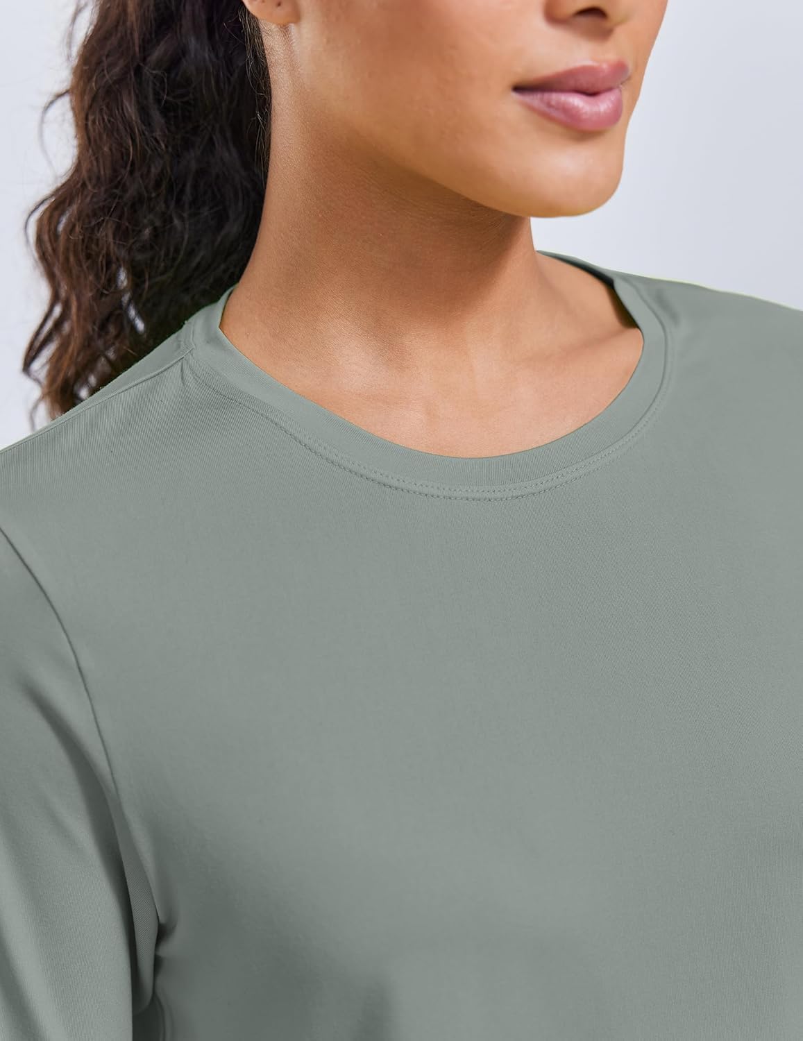 PINSPARK Workout Tops for Women Long Sleeve Athletic Shirt Soft Loose Fit Exercise Shirt with Back Pleated Pilates Yoga Tops - Image 5