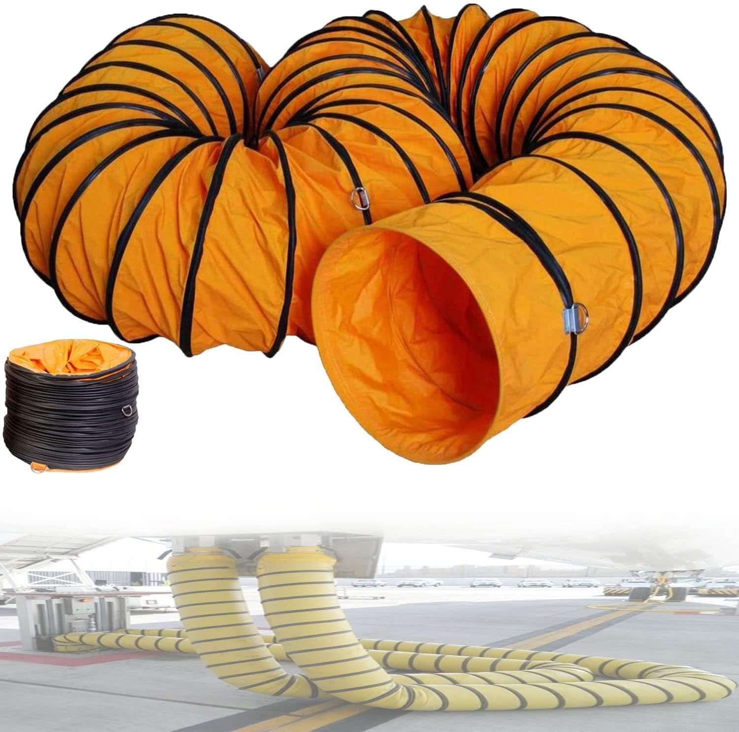 Tuyau flexible en PVC gaine ventilation vinyle 25cm conduit extracteur air 10m