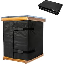codree 10 Frame Winter Bee Hive Wrap- 1 Deep Box & 1 Medium Box 600D Oxford Beehive Winter Protection Cover- Cozy Windproof Warm Bee Hive Insulation Wrap for Most Bee Hive 85" x 17"