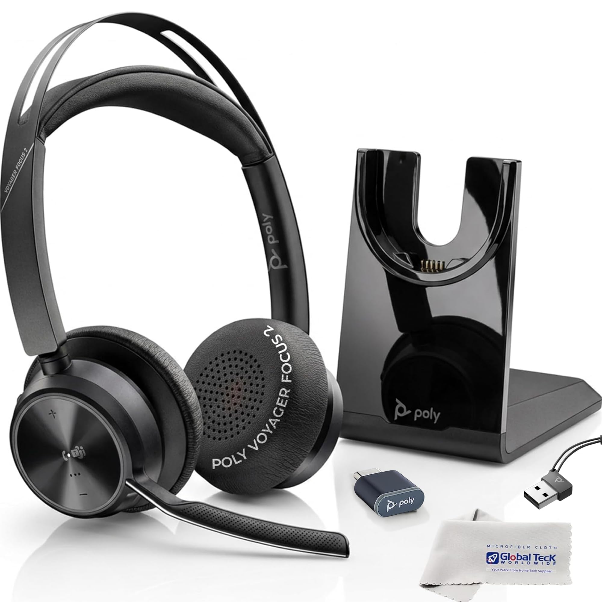 Plantronics Poly Voyager Focus 2 UC Wireless Headphones with