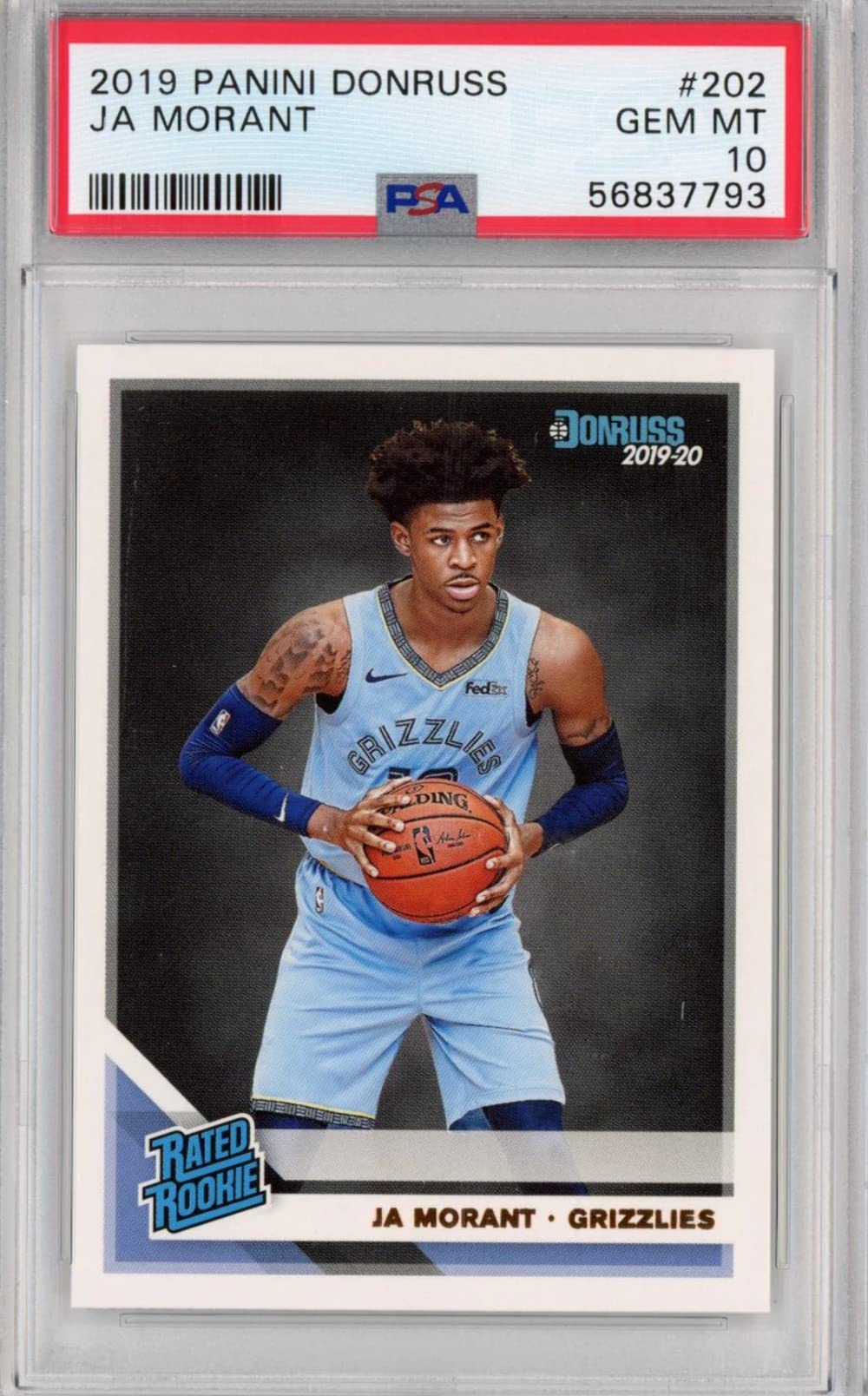 Amazon.com: Graded 2019-20 Panini Donruss Ja Morant #202 Rated Rookie RC  Basketball Card PSA 10 Gem Mint : Collectibles & Fine Art