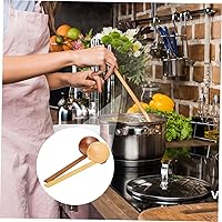 Vista 6 de Cuchara de olla caliente, cuchara de cocina, cuchara de sopa, cuchara de mango largo, cucharón de sopa de madera, cucharón de restaurante, cuchara