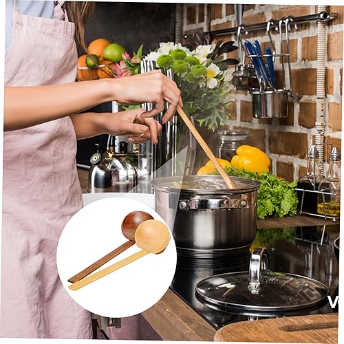 Miniatura 6 de Cuchara de olla caliente, cuchara de cocina, cuchara de sopa, cuchara de mango largo, cucharón de sopa de madera, cucharón de restaurante, cuchara