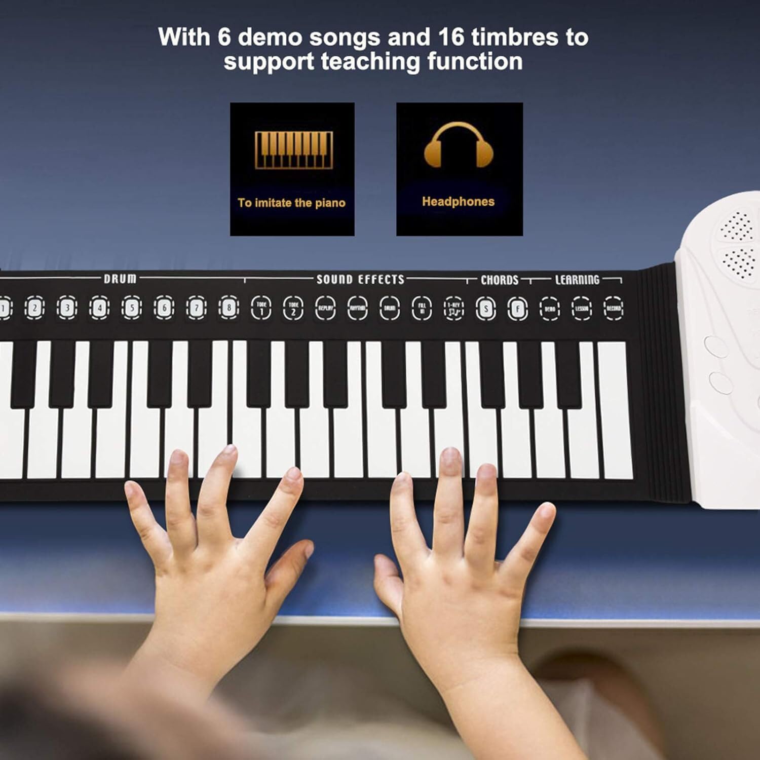 pianoforte digitale 49 tasti pesati | Elettronica ​pianoforte con altoparlante stereo integrato, Tastiera per bambini e principianti | CLAVIER