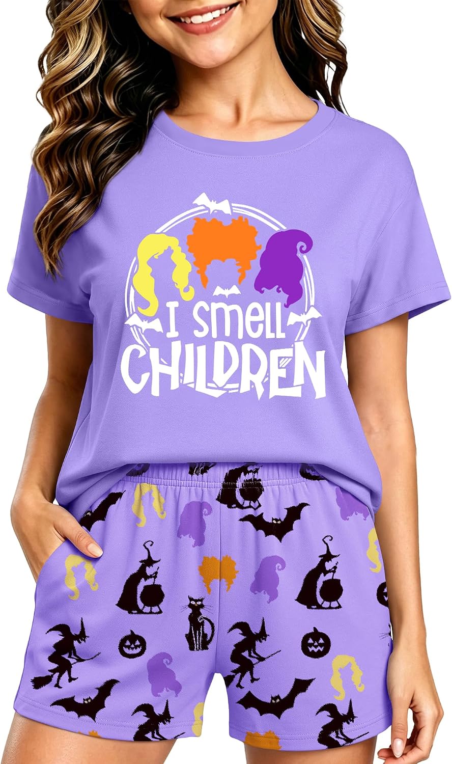Ithalt Kids Halloween Ghost 2 Piece Outfit Set Short Sleeve and Shorts
