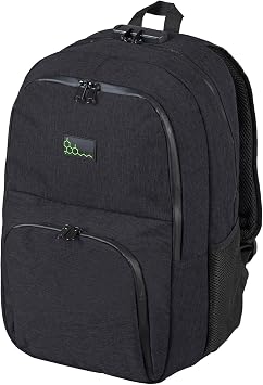 CANNY Smell Proof Backpack - Large Odor Resistant Travel Back Pack - Anti Theft with Combination Lock - Laptop Pocket - Water Resistant - Designed for Business Gym Black