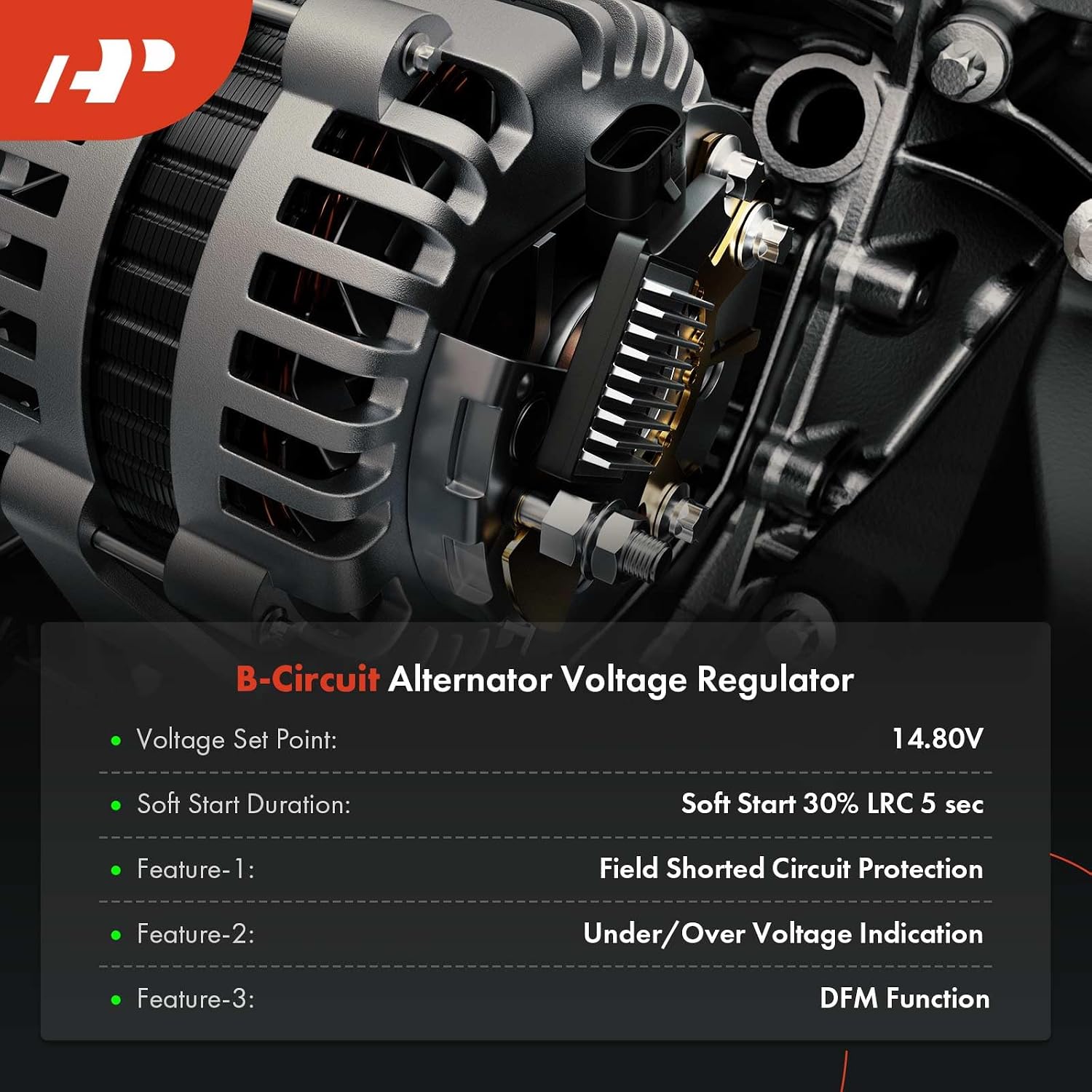 A-Premium Alternator Voltage Regulator Compatible with Chevrolet Malibu, Lumina & Buick Century, LeSabre & Cadillac Allante, Brougham, Cimarron, DeVille & Oldsmobile 88, Achieva & Pontiac Grand Am