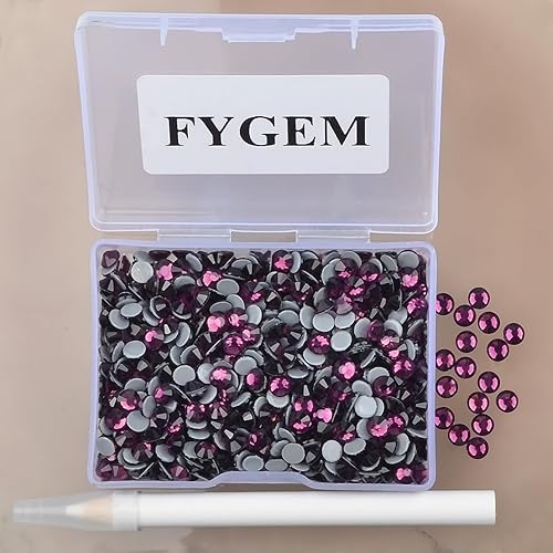 Miniatura 6 de FYGEM 1500 unidades de diamantes de imitación de hierro de fijación en caliente, fabricación de joyas con bolígrafo de recolección (AB rojo, SS20)