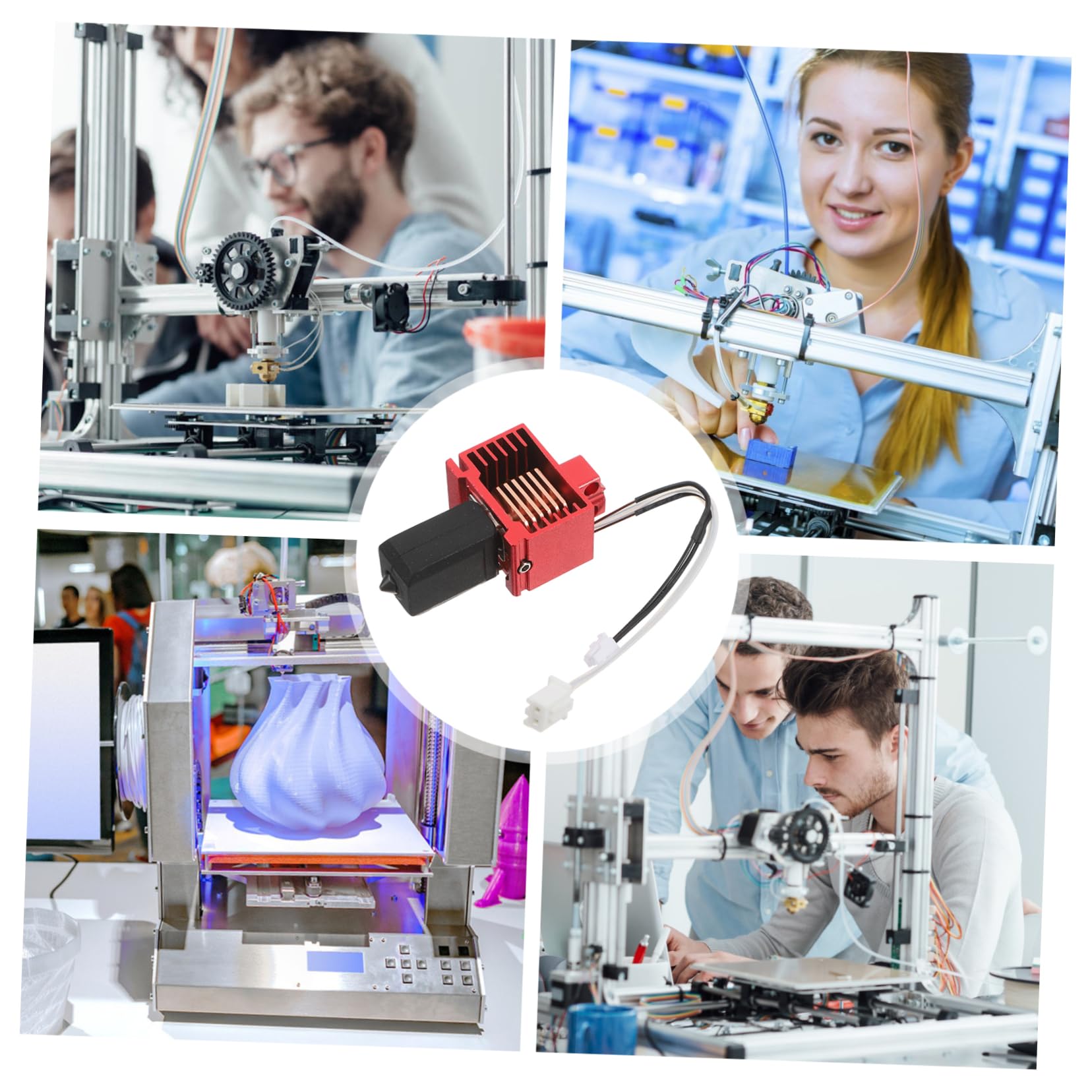 PRETYZOOM Kit Estrusore Per Stampanti in Metallo Modulo Hotend Ugello Intercambiabile Testa Estrusione Per Stampante Adatto Diverse Esigenze