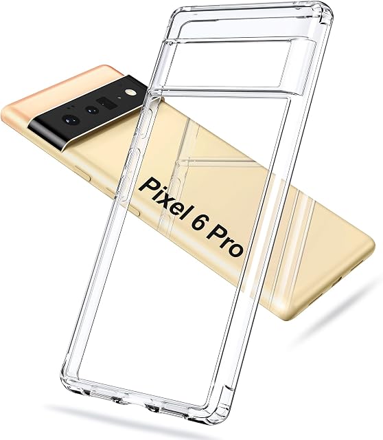 USLAI for Google Pixel 6 Pro Case, Anti-Yellowing Anti-Scratch Shockproof Protective Phone Cases Slim Thin Cover for Google Pixel 6 Pro - Clear