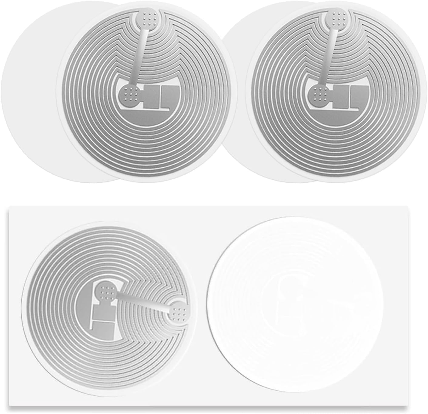 30pcs NFC 215 Tags Sticker Ntag215 NFC Stickers Blank Bussiness NFC Labels Programmable NFC Tag with Adhesive, Perfectly Compatible with iPhone and