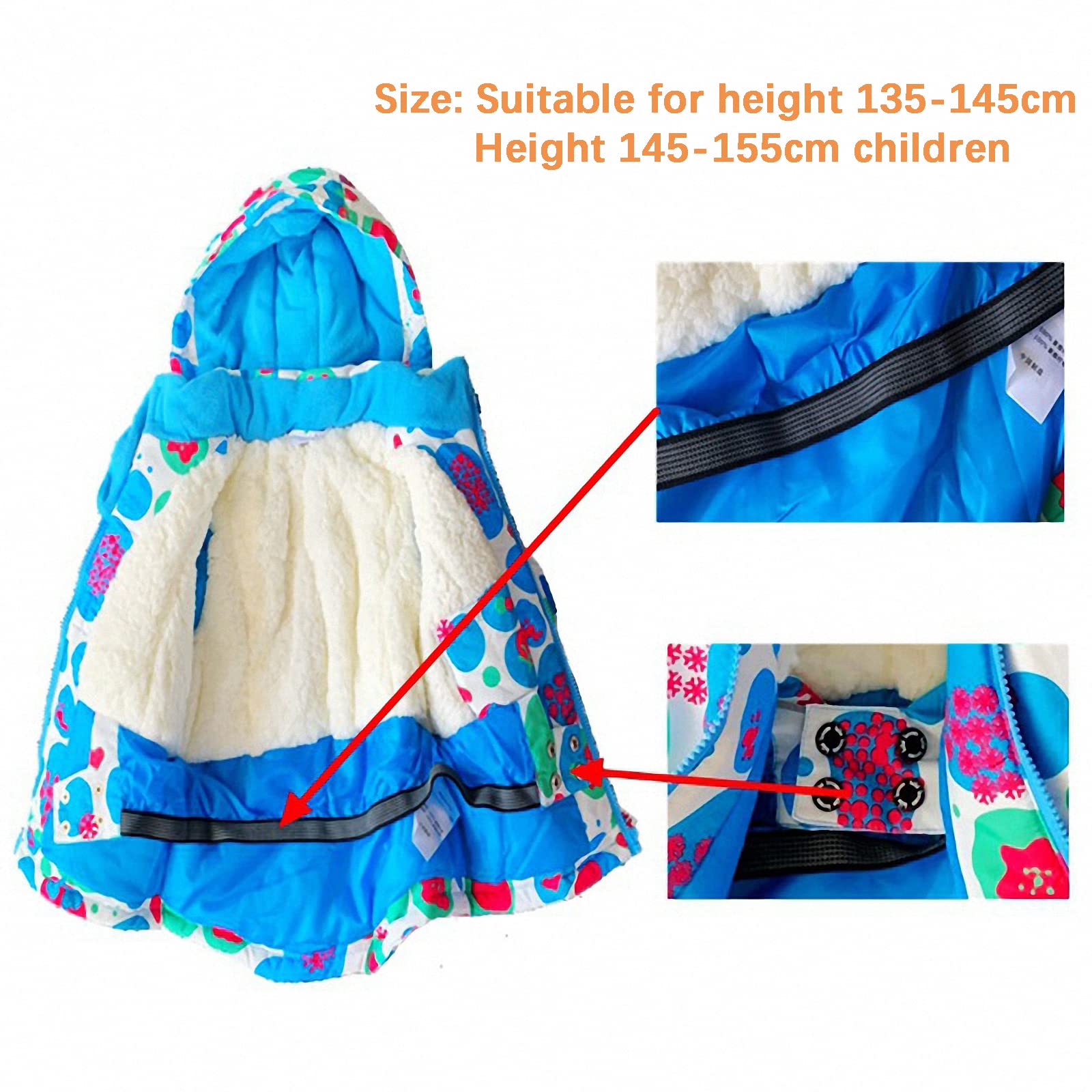 Kinder skianzüge Snowboard,Outdoor warme skilätzchen/Schneehose/Skihose mädchen,verdickte 2 teilig Skijacke Jungen,wasserdichte Winterjacke,Schneeanzug mit Kapuze