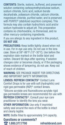 Miniatura 2 de Allergan Refresh Soft Contacts, Gotas cómodas para lentes de contacto, 0.4 onzas líquidas (0.4 fl oz) (paquete de 5)