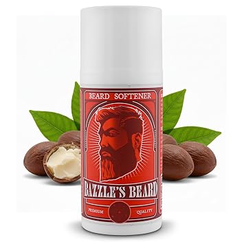 Bazzle's Beard Softener Beard Balm Conditioner for Men with Biotin, Softens Coarse Hair, Deeply Moisturizes Facial Hair, Conditions Skin, and Adds Natural Shine, Products for Mustache Care
