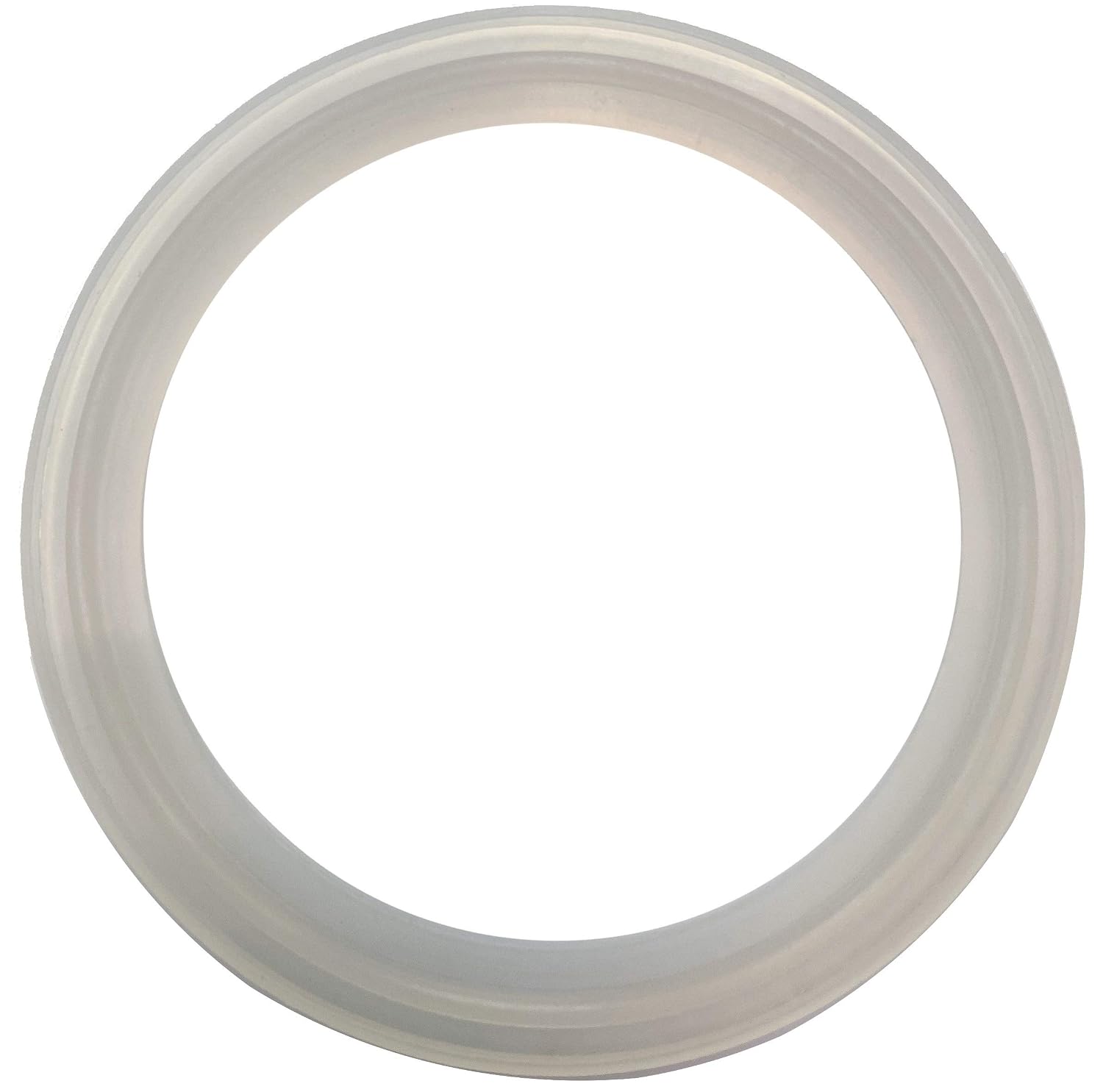 4" Sanitary Standard Type II Flanged Tri-Clamp Gaskets, (Pack of 10), Clear Silicone