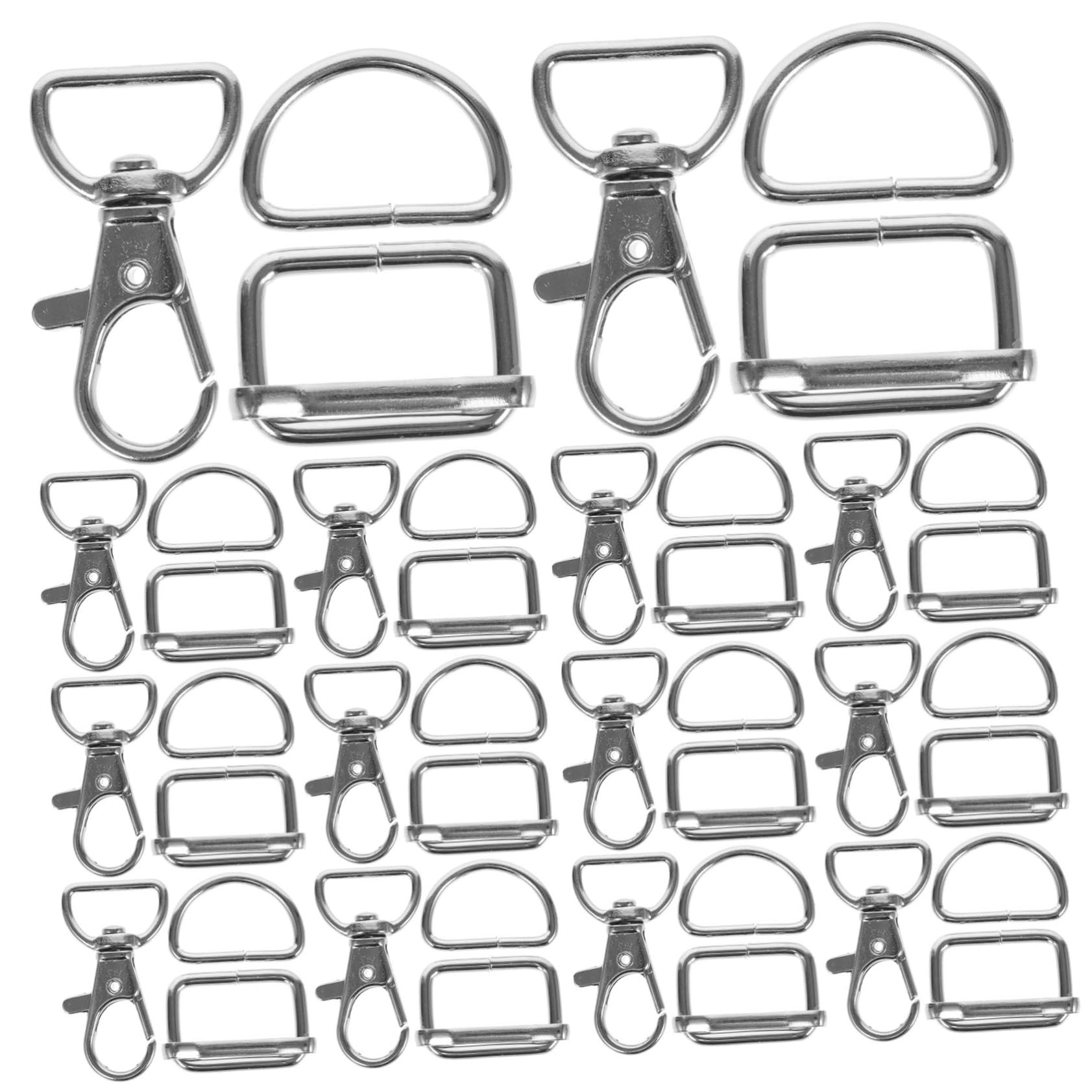 50 Pcs juego llavero ahorrar dinero collar anillas bolso hardware cartera hebilla monedero Metal Gancho bolsa mensajero Accesorios broche langosta Acero inoxidable