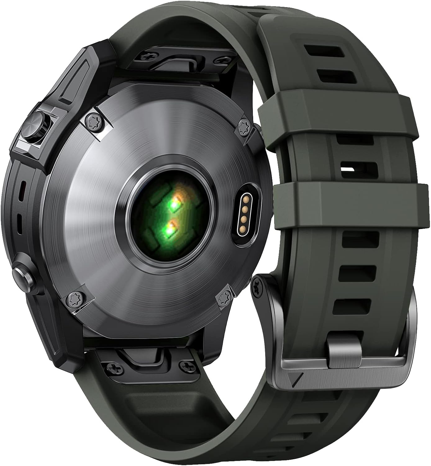 NotoCity for Fenix 7X Band 26mm Fenix 6X/Fenix 5X Quickfit Watch Band Fenix 5X Plus Silicone Wristband Fenix 6X pro Fenix 3 Fenix 3 hr Descent MK D2 Delta PX D2 Charlie Smartwatch Band(Army green) : Cell Phones & Accessories