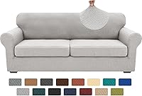 Vista 60 de XINEAGE - Fundas para sofá de 3 piezas, para sofá de 2 cojines extragrandes, funda súper elástica para sofá de 2 asientos, funda universal para sofá