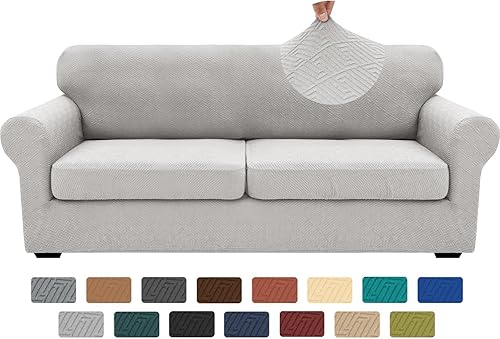 XINEAGE Fundas de sofá de 3 piezas para sofá de 2 cojines extra grandes, súper elásticas, para 2 asientos grandes, funda universal para sofá de dos