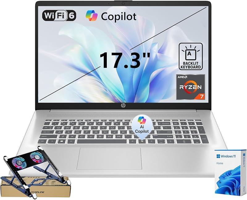 HP 17.3" FHD Copilot AI Laptop