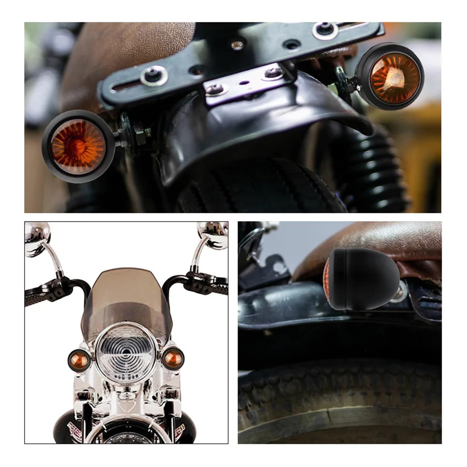 Kierunkowskazy motocyklowe chromowane kierunkowskazy motocyklowe, motocykle, kierunkowskazy motocyklowe, intermitentes motocyklowe dla Ho&nda dla Suzuki dla Ya&maha
