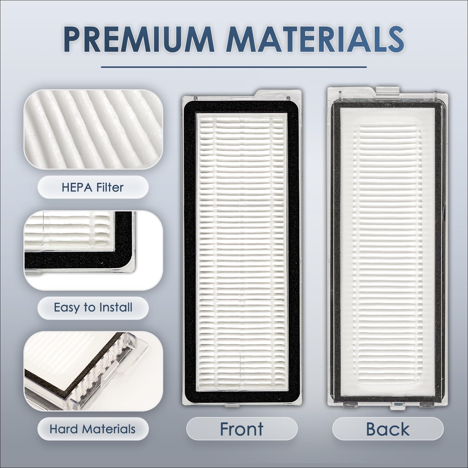(9 pezzi) QV 35S Filtro HEPA di ricambio per Roborock QV 35S, Qrevo S, Qrevo Pro, Qrevo MaxV, Qrevo Plus, Qrevo Edge, Qrevo Curv Robot aspirapolvere, Kit accessori filtro, Parti di ricambio