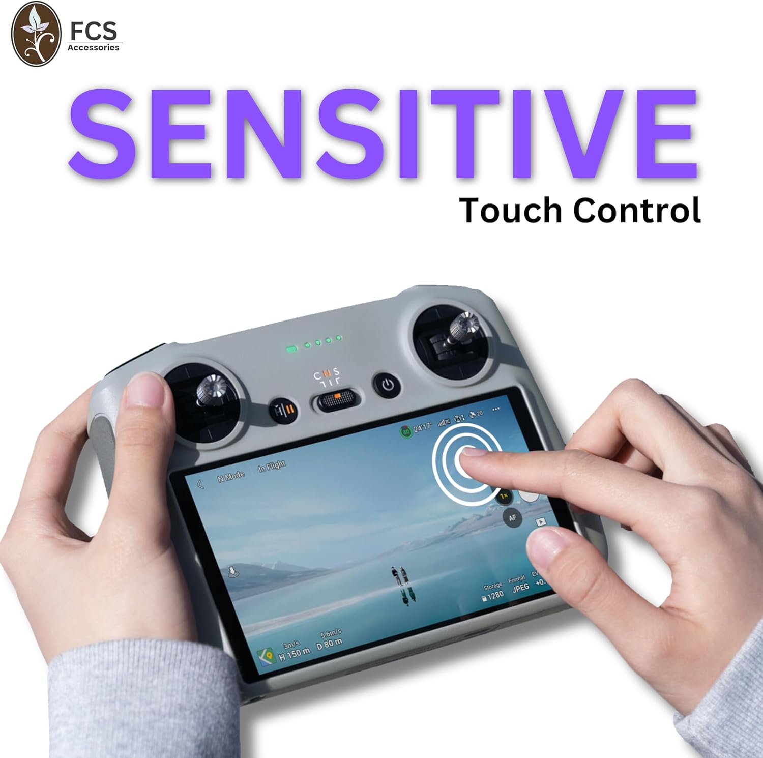 FCS 2-Pcs. Anti Reflective Screen Protector for Smart Controller For RC/RC 2/ RC Plus/RC Pro | 9H Hardness Anti-Scratch Flexible Screen Protector (RC 2, Glossy)