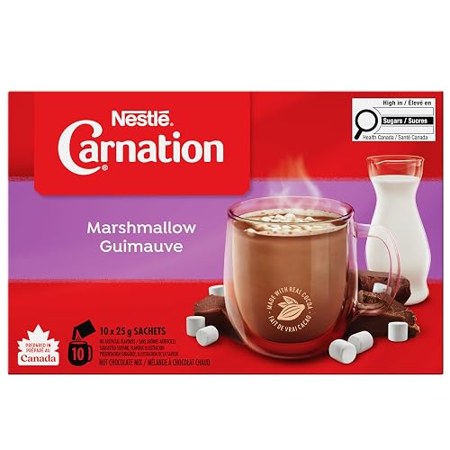 CARNATION Marshmallow Hot Chocolate, 250 g - Sachets - Marshmallow - 250 g (Pack of 1)