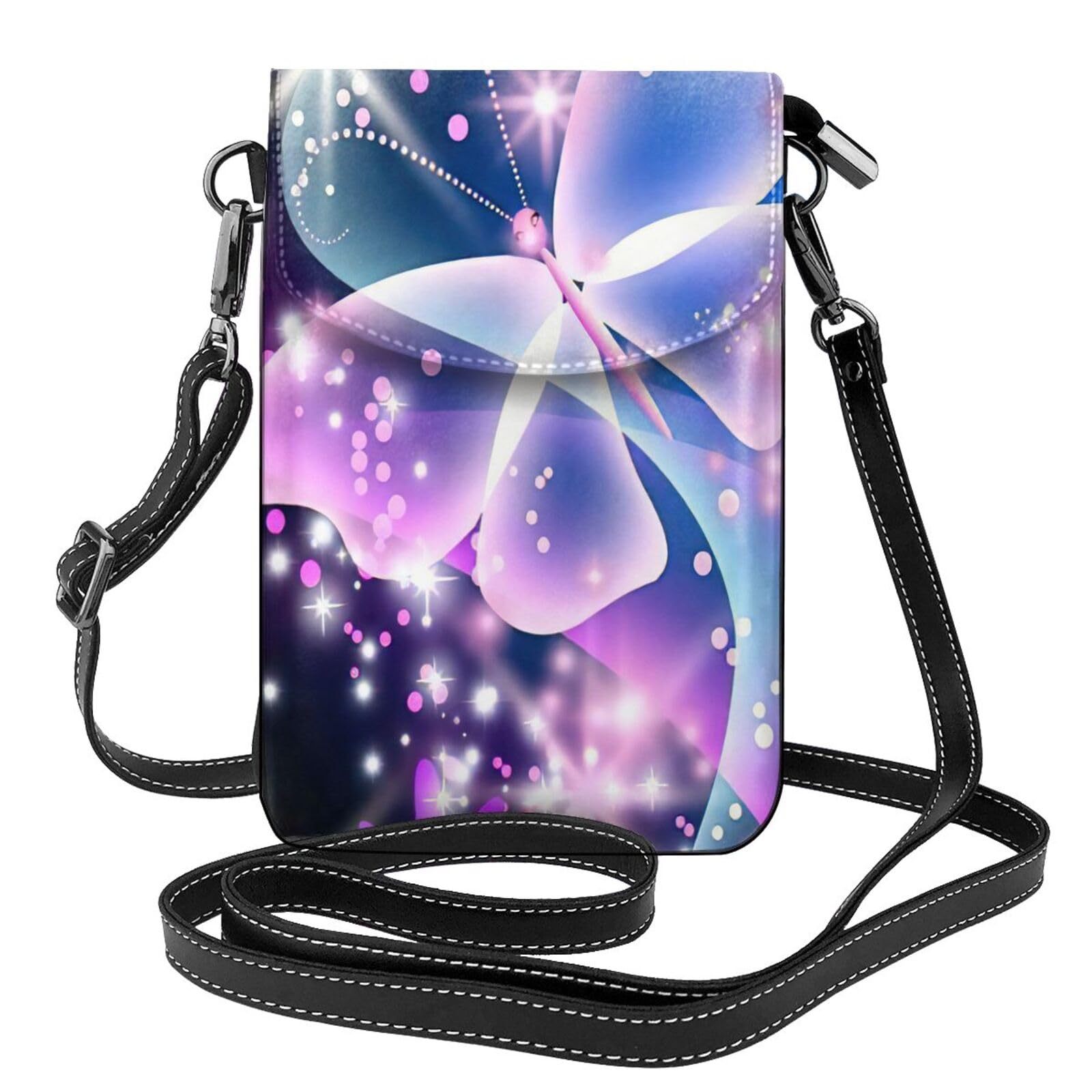 Sac bandoulière papillon bleu et violet idéal pour vos sorties