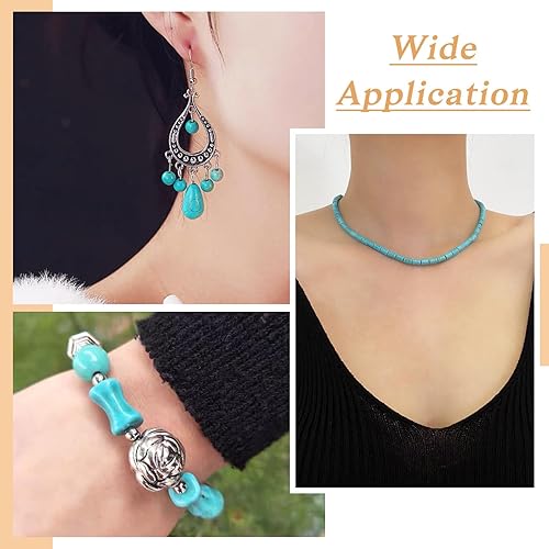 Miniatura 10 de Craftdady 150 cuentas de disco de moneda Heishi de piedra natural de 0.18 pulgadas (0.236in), cuentas sueltas de disco redondo plano, cuentas