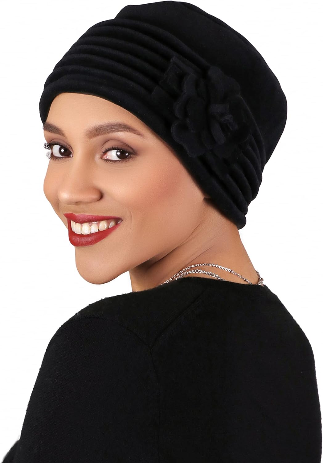 Hats Scarves & More Womens Fleece Beanie Hat Chemo Headwear Cancer Cap Ladies Head Covering Lauren - Image 4