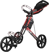Vista 1 de Sun Mountain Carrito de velocidad de golf V1R 3 ruedas Pursh Cart - Negro Fire Red