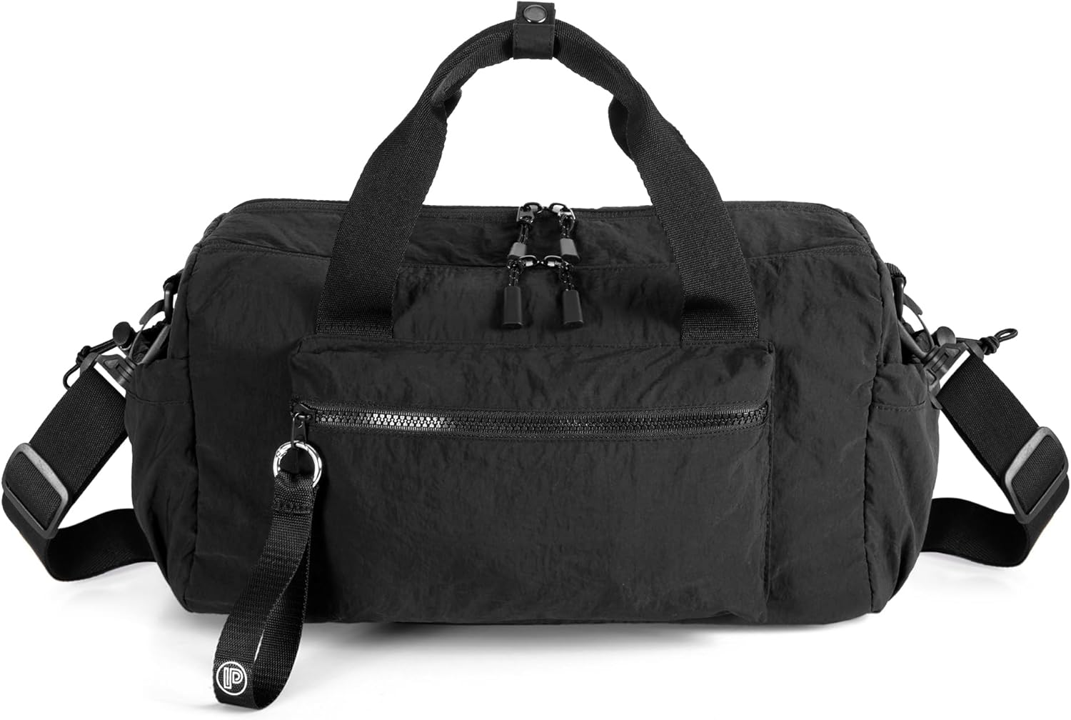 Small Gym Bag for Women, Mini Duffle Bag with Wet Compartment, 12L Travel Carry on Weekender Bag for Sports, Workout and Fitness, Black