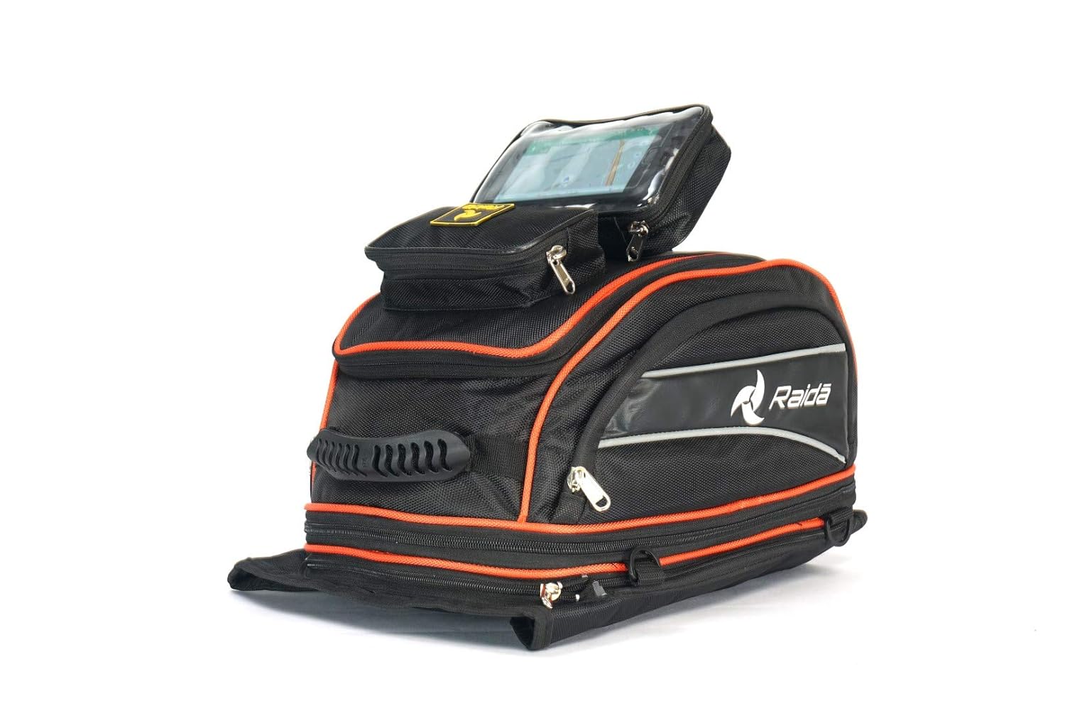 Raida Polyester Gps Series Motorcycle Tank Bag with Rain Cover (Black