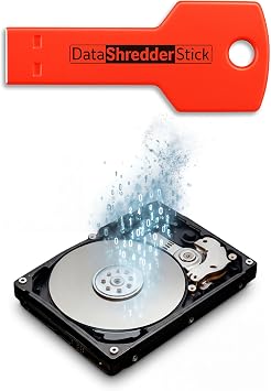 Data Shredder Stick for Windows Hard Drive Eraser | Hard Drive Destruction Tool with Military Grade Disk Wiping Software | Wipe USB Storage, SD Cards, More