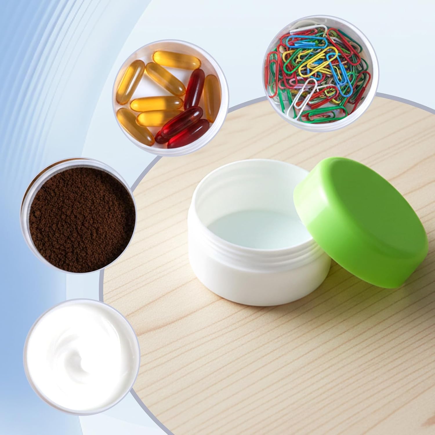 6 PCS Travel Containers for Toiletries 0.7oz TSA Approved Size Refillable Cream Jars with Lids Scraper Leakproof Cruise Essentials Accessories for Cosmetic Lotion Face Hand Body Cream
