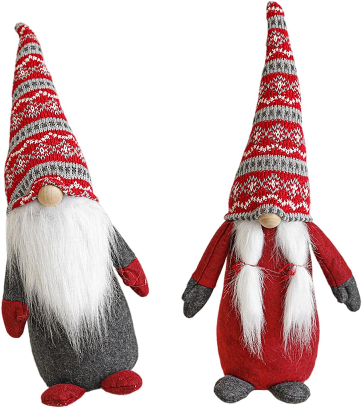 Christmas Gnomes Ornaments Plushie Dwarfs Toy Table Top Decoration 1 Pair Lovely Present Holiday Dwarf Decorations